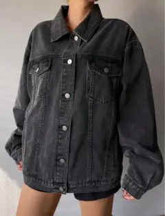 グレー デニムジャケット