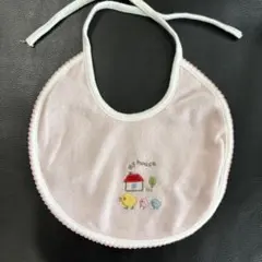 ベビー用スタイ ピンク 家とひよこ　おまけディズニースタイ
