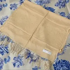 シルク/カシミヤ ストール ベージュ ラインストーン付き