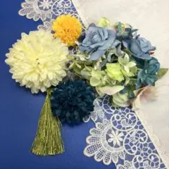 髪飾り　ヘアアクセサリー　コサージュ　マム　セット成人式　結婚式　卒業式