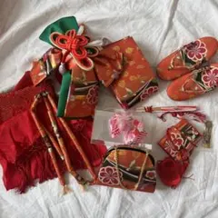 高級品★10点セット 超豪華絢爛 七五三 三歳 3歳 和装小物フルセット