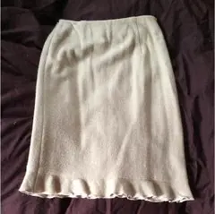 【美品】QUEENS COURT  ロングスカート  2  ベージュ