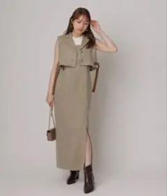 マイストラーダ スリットキャミワンピース ジャケット セットアップ