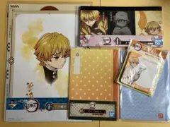 我妻善逸　文房具セット　ミニポスター　ふせん　　ミニノート　メモ帳　鬼滅の刃