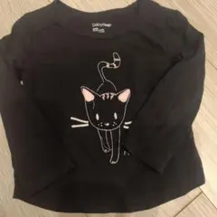 babyGap 長袖Tシャツ 18-24ヶ月 ブラック 猫刺繍