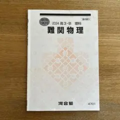 河合塾　2024夏期講習 高3・卒　理科 難関物理