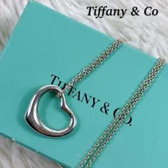購入日証明書あり】TIFFANYオープンハートネックレス シルバーグラス