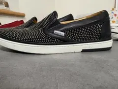 JIMMY CHOO スタッズ付きスリッポン ブラック　43