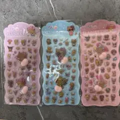 日焼けキティ　マイメロ　おしりシール　ぷにぷにシール　3枚セット
