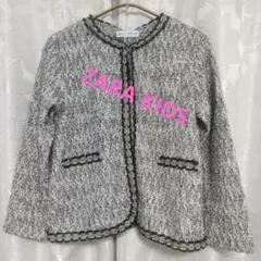 新入学に★ZARA KIDS 白黒ツイードジャケット164cm 13-14のサムネイル