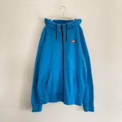 90s~ ヴィンテージ レトロ古着 NIKE ジップアップパーカー ロゴドン 青