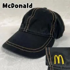 McDonald`s マクドナルド キャップ ロゴ刺繍 企業ロゴ ブラック