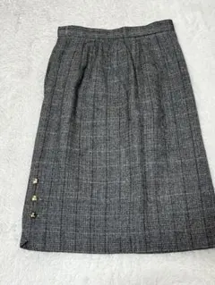 グレー チェック柄 タイトスカート