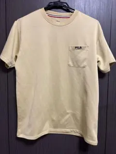 FILA ワッフル生地 ポケットTシャツ ベージュ Lのサムネイル