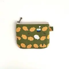 たい焼き ミニポーチ（カード入れ、小銭入れサイズ） グリーン No.782