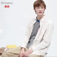 ユニクロ　オーバーサイズ　ストライプシャツ jwanderson M