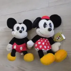 東京ディズニーランド ミッキー&ミニー ぬいぐるみ タグ付き 80年代
