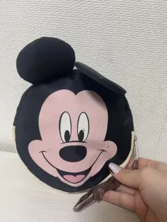 ディズニー　ミッキーマウス　フェイス型　折り畳み　エコバッグ