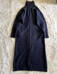 venit ヴェニット ハイネック ロングニットワンピース ウール 黒