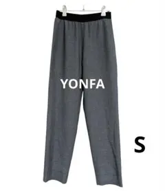 yonfa ヨンファ　キックフレアクロップドパンツ 新品タグ付⭐️yonfa キックフレアクロップドパンツ 【S】ブラック
