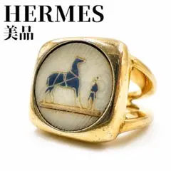 美品✨　エルメス　リング　正規品　コロゾ　ヴィンテージ　ゴールド　ビジュトゥリのサムネイル
