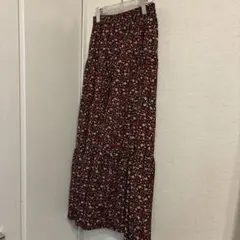 アズ　ノウ　アズ　花柄　ブラック　ロングスカート