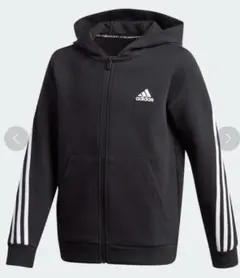 adidas スウェット　ブラック　フルジップパーカー　130