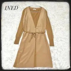 [INED] ロングカーディガン　ゆったり　薄手　長袖　ワンピース　フェミニン