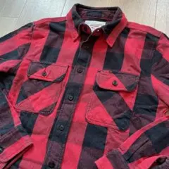 アビレックス フランネルシャツ赤黒ブロック U.S Sサイズ