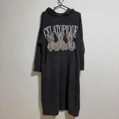 gelato pique ルームウェア　ジャガードワンピース　クマモチーフ