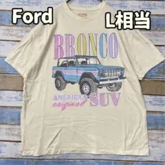 フォード Ford ブロンコ パステル Ｔシャツ 白　アイボリー L【え958】のサムネイル