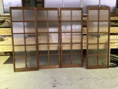 木製引き戸 4枚セット ガラス入り「お引き取り限定」