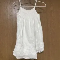 OLD NAVYホワイト 花柄刺繍 ノースリーブ トップス 100のサムネイル