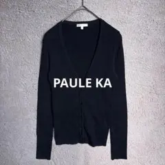 PAULE KA ブラック カーディガン S PAULE KA - PAULE KA ポールカ ブラック カーディガン Mの通販 by しば
