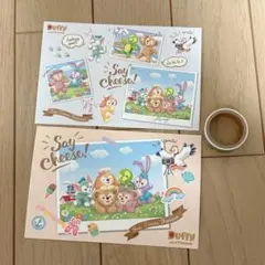 ディズニー　ダッフィー　ポストカード　マスキングテープ