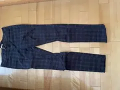 earth music&ecology グリーン系チェック スキニーパンツ