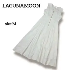 LAGUNAMOON　フロントZIPミックスカラーワンピース　ベージュ　M