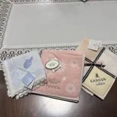 LANVIN & TOCCA &ウェッジウッド　ハンカチセット　　新品　タグ付き