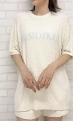 ジェラートピケスムーズィーロゴジャガード　ショートパンツ　プルオーバー　イエロー