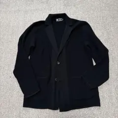 ikka x gim テーラードニットカーディガン ブラック S メンズ