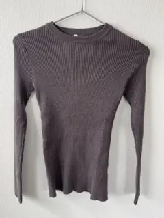 coca ラウンドネックニット チャコールグレー フリーサイズ