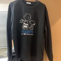 PEANUTS スヌーピー チャーリーブラウン スウェット ブラック