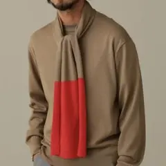 ナノユニバース 毛玉レスニットセーターベージュ クルーネックS