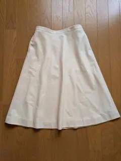 INCOTEXインコテックス★アイボリーウールスカート38USED
