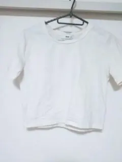 レディース ショート丈 tシャツ ホワイト 白のサムネイル