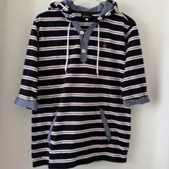 THE SHOP TK ボーダー パーカー ネイビー L