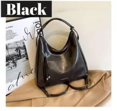 ヴィンテージ 風 マルチショルダーバッグ　黒 ブラック 3way リュック