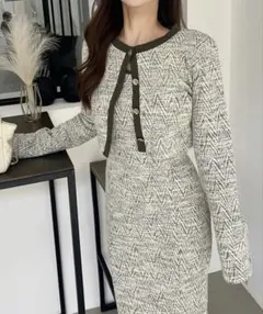 ROYALPARTY カットツイードアンサンブルワンピース