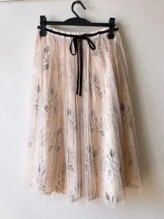 スカート　レース　ピンク tocco closet　花柄　　トッコクローゼット