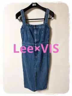 ☘️P1☘Lee×ViS 別注マリンサロペットスカート デニムワンピース S